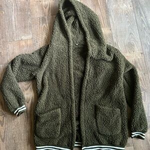 Cozy Olive Teddy Jacket